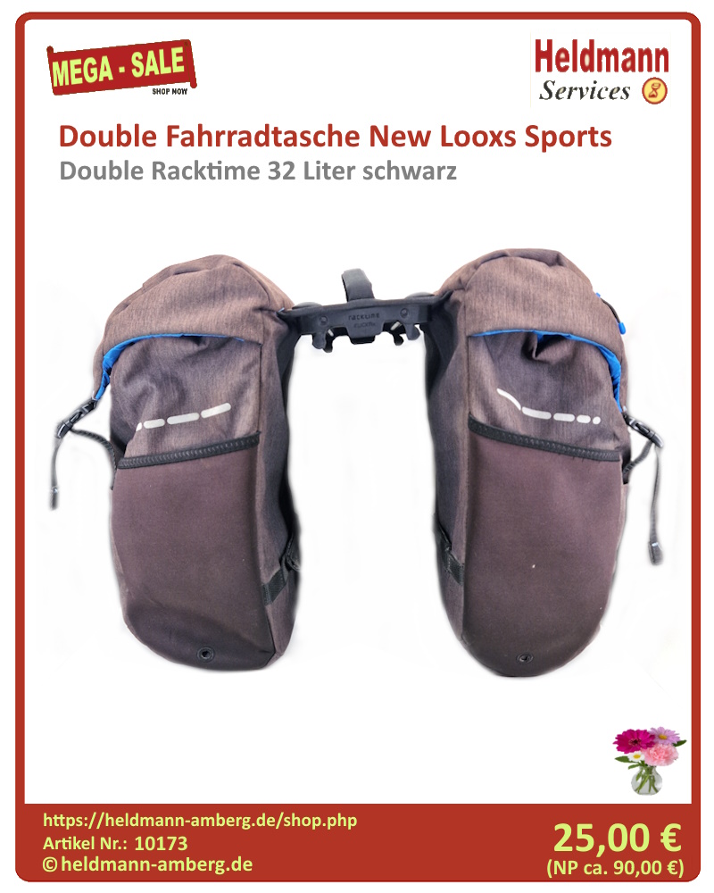 10173 Double Fahrradtasche New Looxs Sports Rückseite