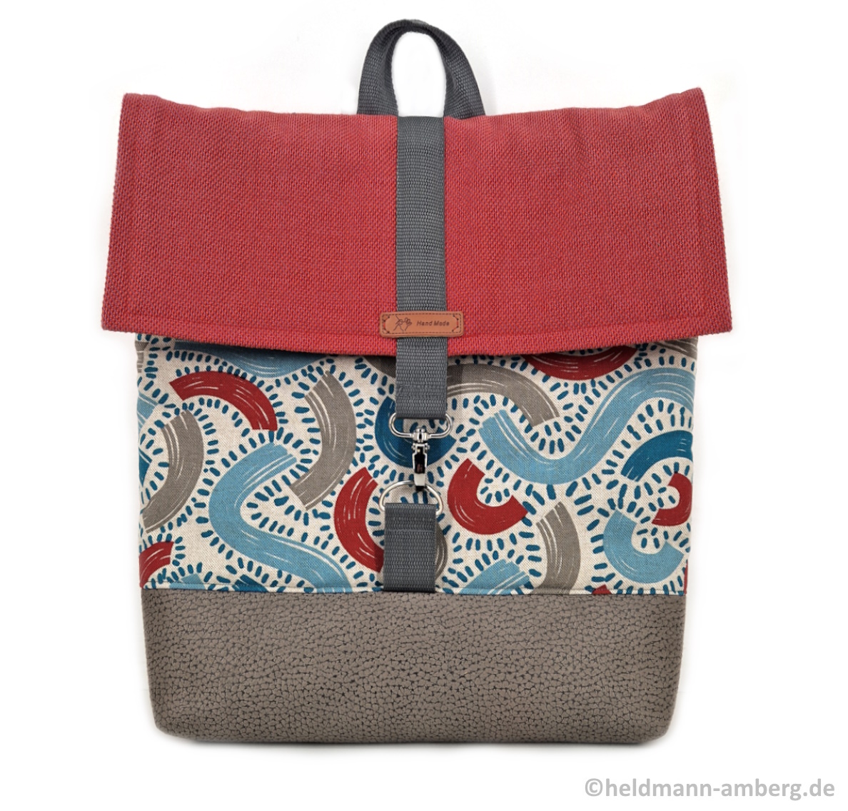 10059 Handgefertigter Damen-Rucksack Vorderseite