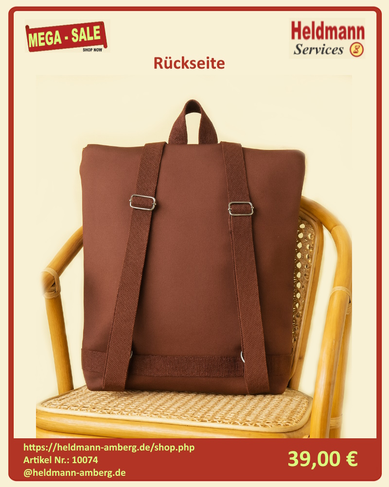 10074 Edler Handmade Damen-Rucksack Rückseite