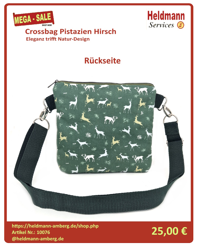 10076 Crossbag Pistazien Hirsch Rückseite