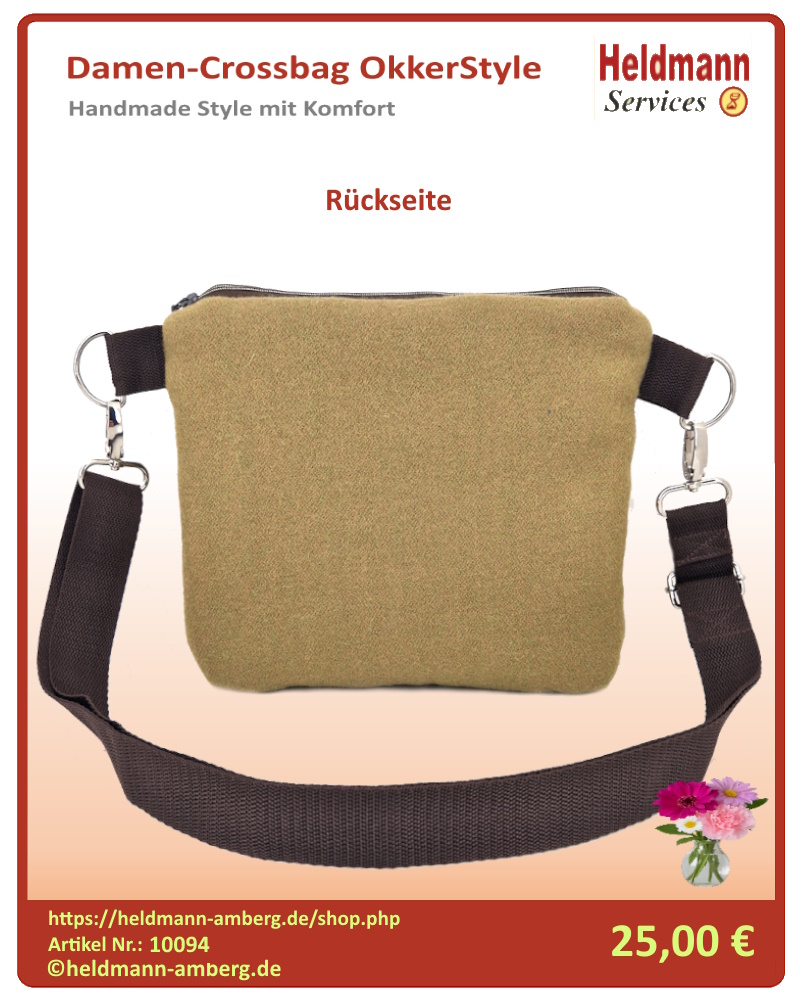 10094 Damen-Crossbag OkkerStyle Rückseite