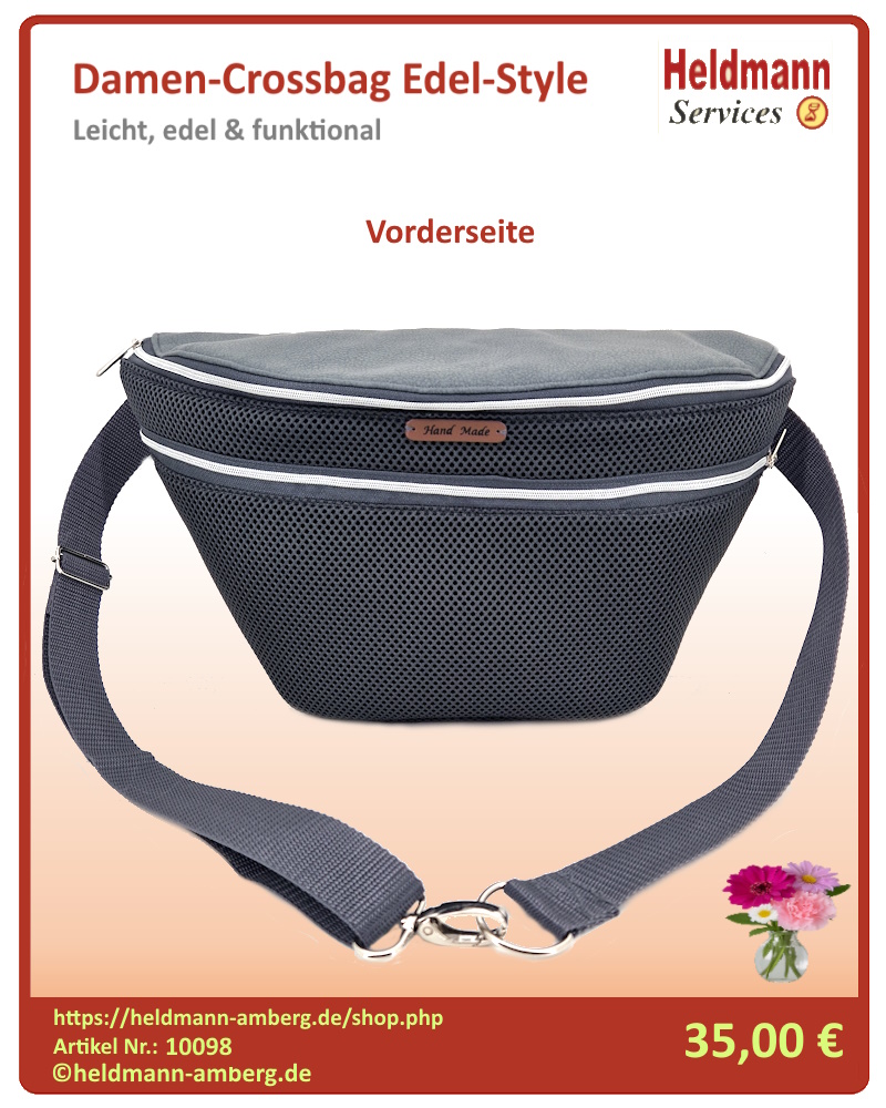 10098 Damen-Crossbag Edel-Style Vorderseite