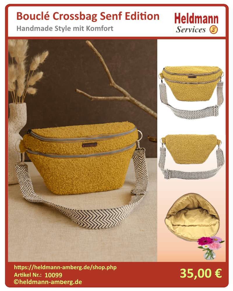 10099 Bouclé Crossbag Senf Edition FB
