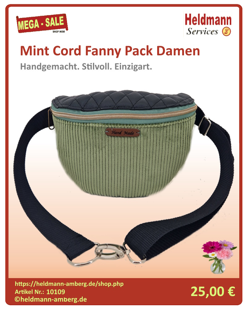 10109 Mint Cord Fanny Pack Damen