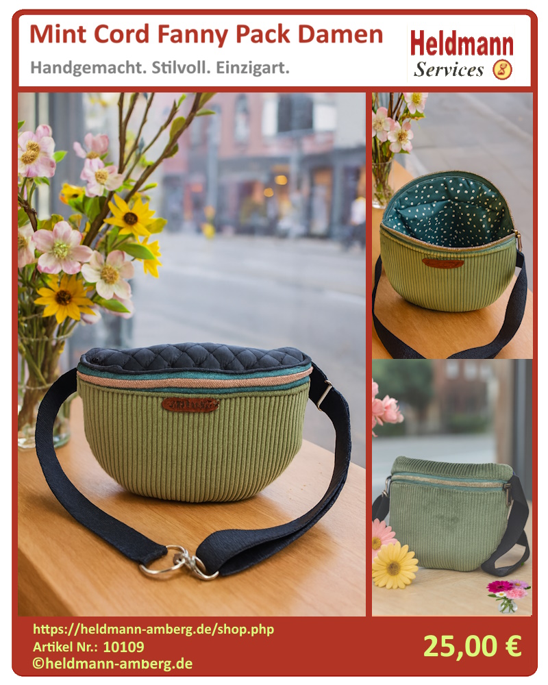 10109 Mint Cord Fanny Pack Damen