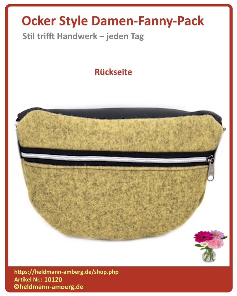 10120 Ocker Style Damen-Fanny-Pack Rückseite