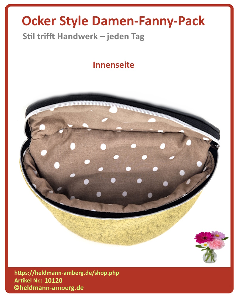 10120 Ocker Style Damen-Fanny-Pack Innenseite