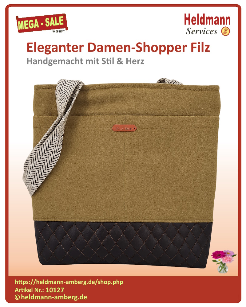 10127 Eleganter Damen-Shopper Filz