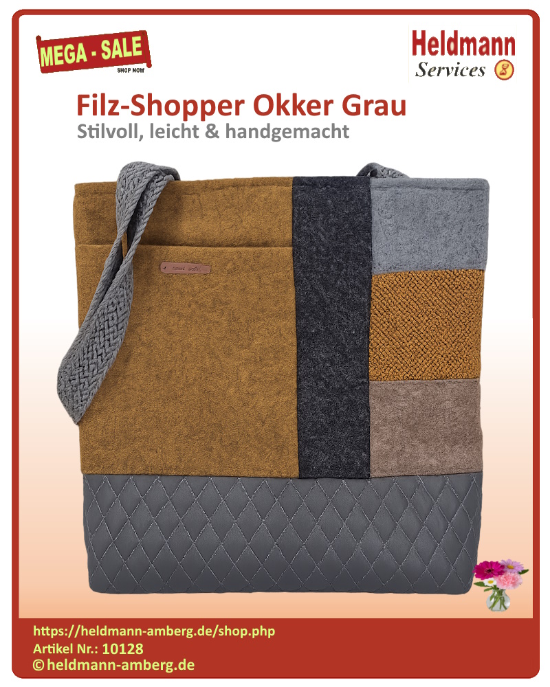 10128 Filz-Shopper Okker Grau