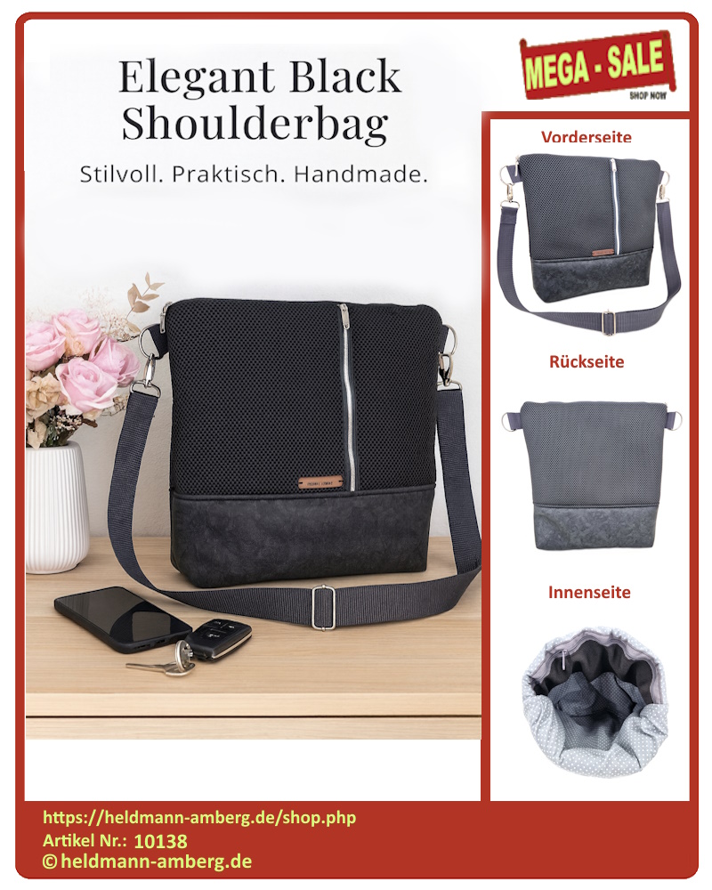10138 Elegant Black Shoulderbag