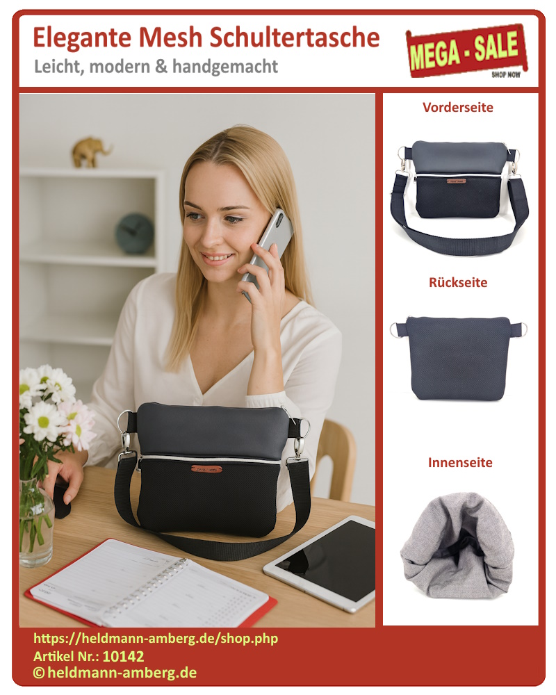 10142 Elegante Mesh Schultertasche