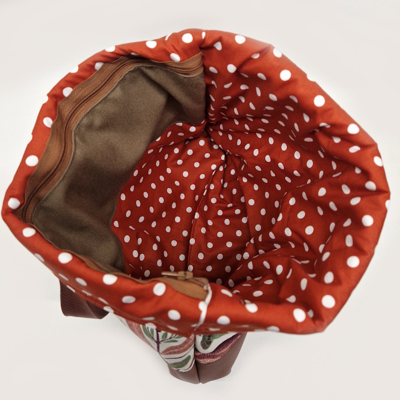 Damen-Citybag Flower-Power Innenseite