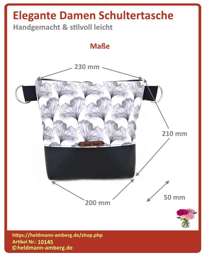 10145 Elegante Damen Schultertasche Maße