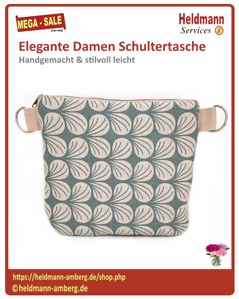 10147 Elegante Damen Schultertasche Rückseite