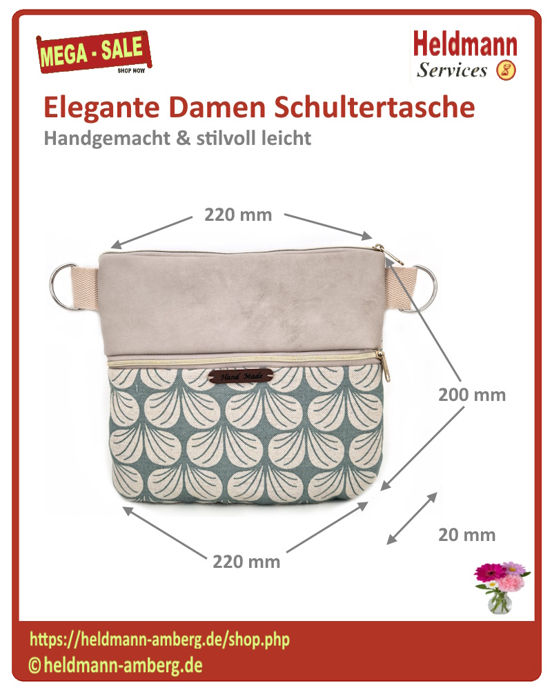 10147 Elegante Damen Schultertasche Maße