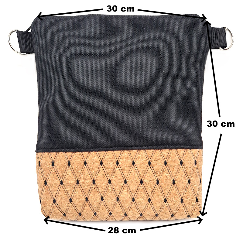 Elegance Flanier-Tasche Rückseite Maße