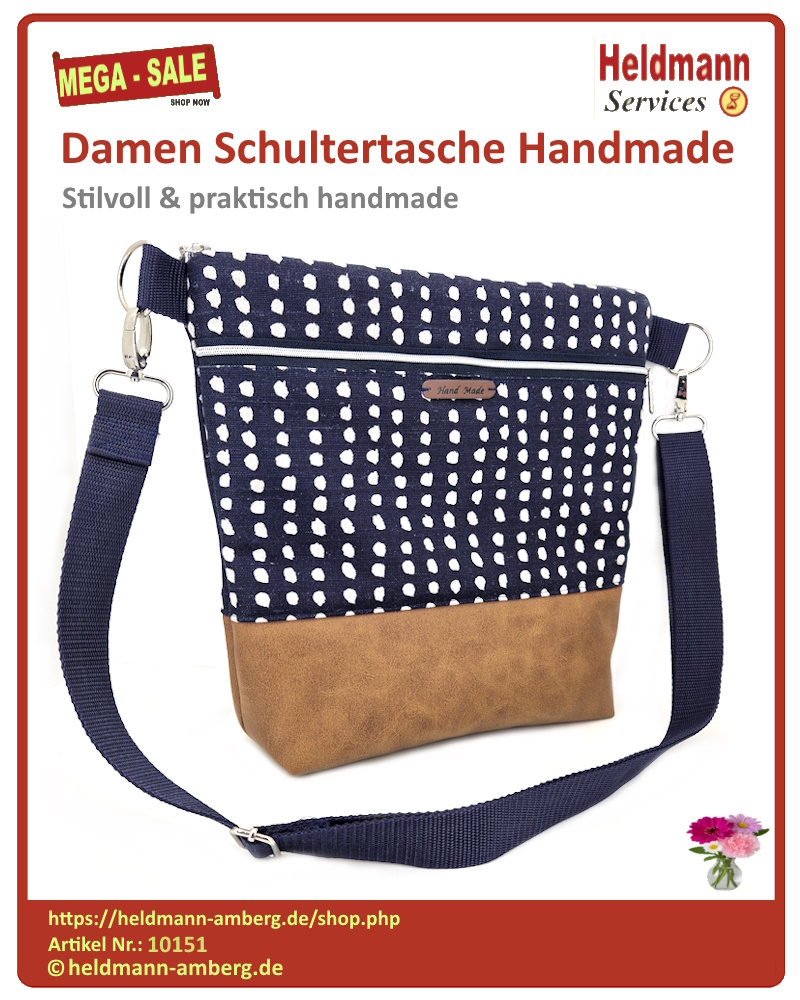 10151 Damen Schultertasche Handmade