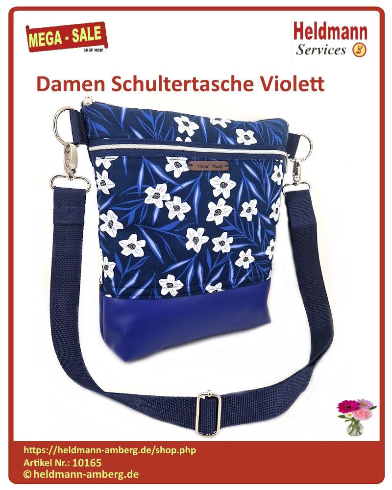 10165 Damen Schultertasche Violett