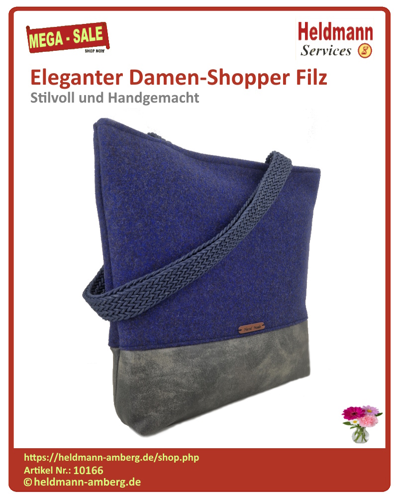 10166 Eleganter Damen-Shopper Filz